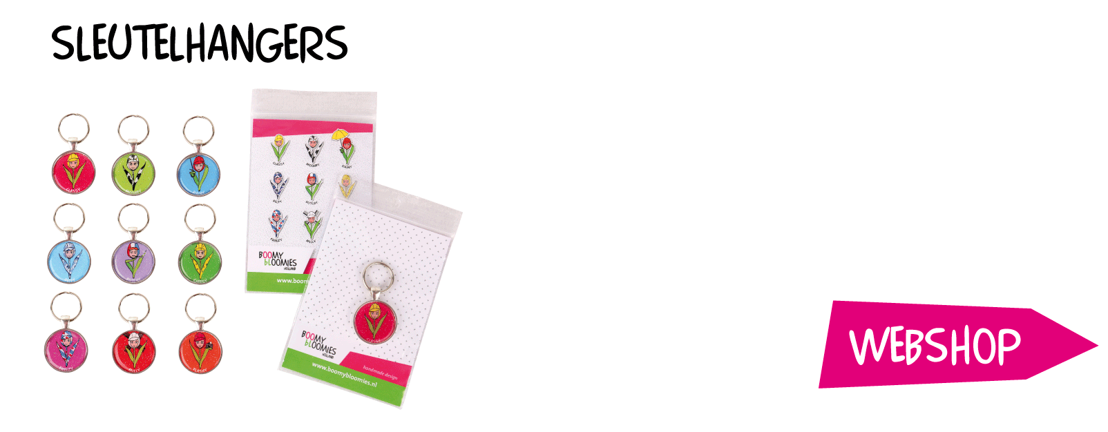 boomybloomies sleutelhangers